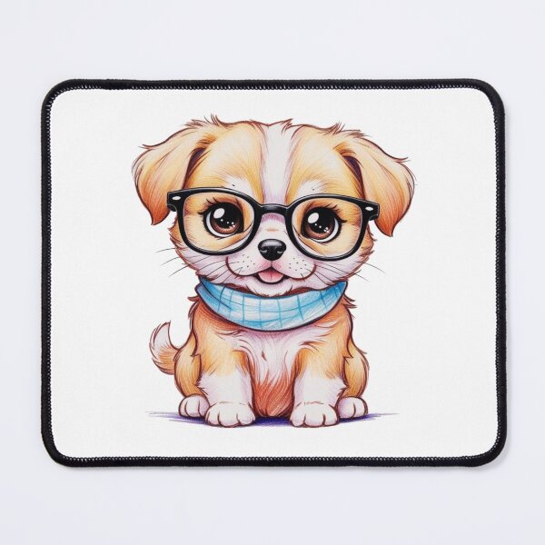 Item preview, Cool Pup with Glasses designed and sold by PinkiPop Studio.