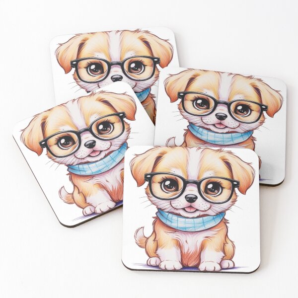 Item preview, Cool Pup with Glasses designed and sold by PinkiPop Studio.