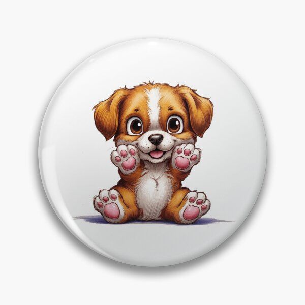 Item preview, Adorable Fluffy Pup designed and sold by PinkiPop Studio.
