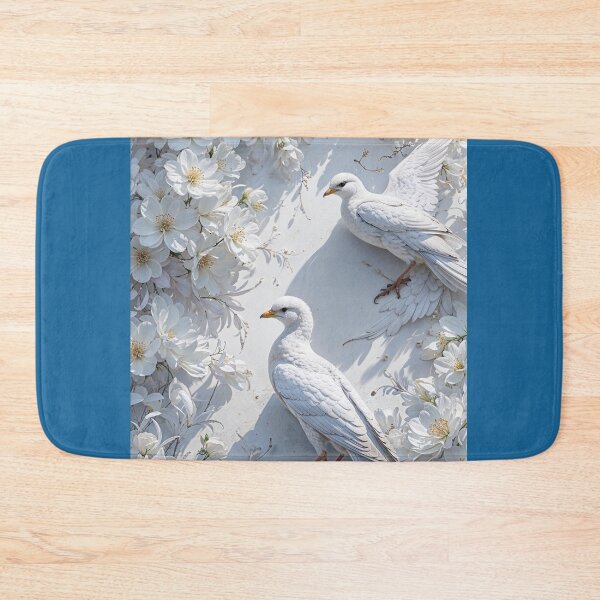 Item preview, Serenity in White: Doves and Flowers designed and sold by Jill's Closet.