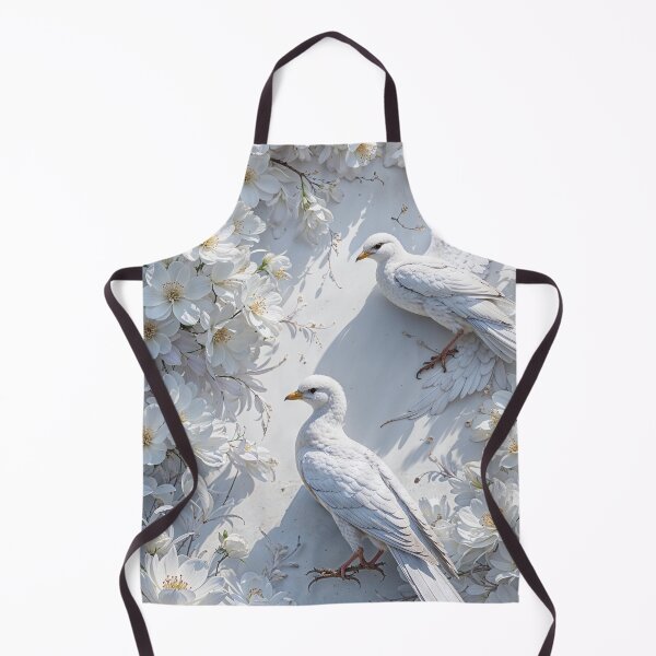 Item preview, Serenity in White: Doves and Flowers designed and sold by Jill's Closet.
