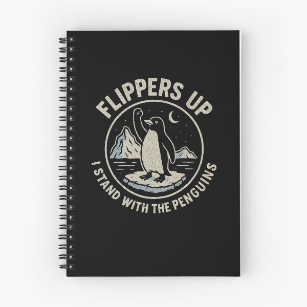 Item preview, Flippers Up I Stand With The Penguins Funny Anti Trump Against Tariffs designed and sold by Galactic-Sketch.
