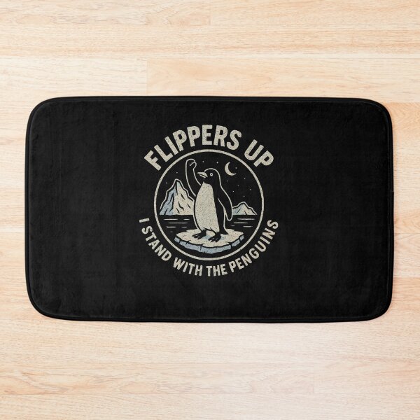 Item preview, Flippers Up I Stand With The Penguins Funny Anti Trump Against Tariffs designed and sold by Galactic-Sketch.