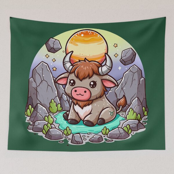 Item preview, Cute Taurus with Venus Rising designed and sold by Ghost on Toast.