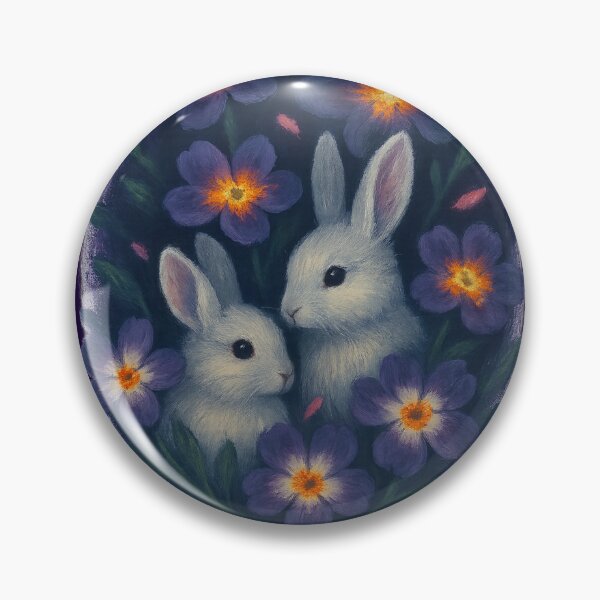 Item preview, Midnight Whispers: Rabbits in Bloom designed and sold by mia-miranda.
