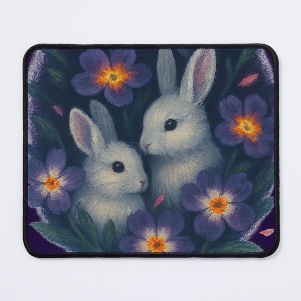 Item preview, Midnight Whispers: Rabbits in Bloom designed and sold by mia-miranda.
