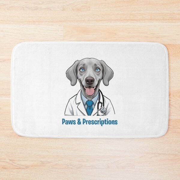 Item preview, Doctor Cartoon with Weimaraner Dog Design – Funny and Unique Dog and Owner Artwork - Doctor Gift - Pet Humor  designed and sold by KoraTalks.