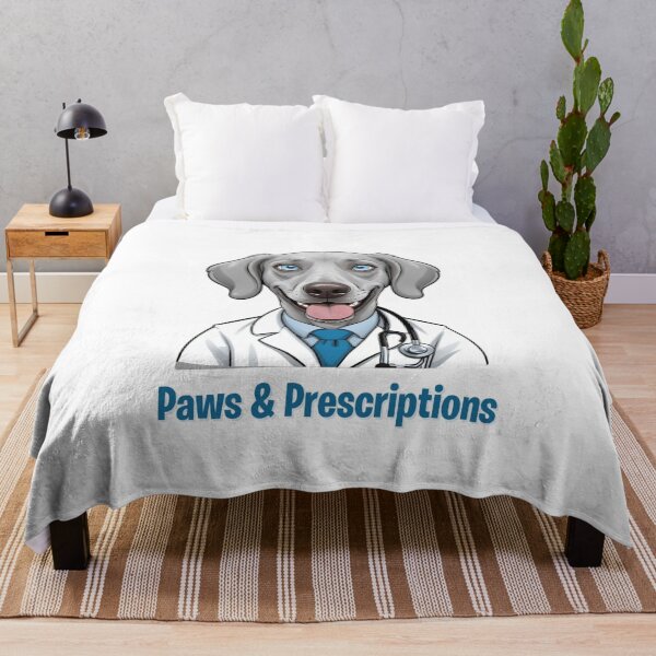 Item preview, Doctor Cartoon with Weimaraner Dog Design – Funny and Unique Dog and Owner Artwork - Doctor Gift - Pet Humor designed and sold by KoraTalks.