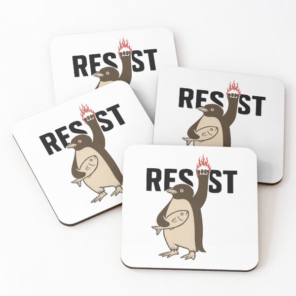 Item preview, Penguins Against Tariffs FDT Anti Trump designed and sold by Galactic-Sketch.