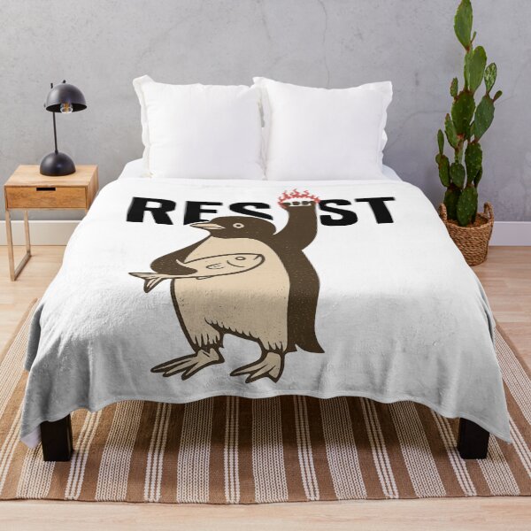 Item preview, Penguins Against Tariffs FDT Anti Trump designed and sold by Galactic-Sketch.