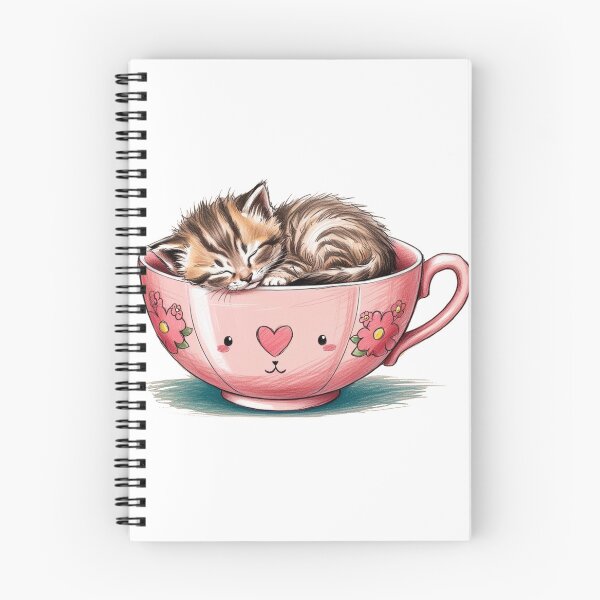 Item preview, Cat Sleeping in a Mug designed and sold by PinkiPop Studio.