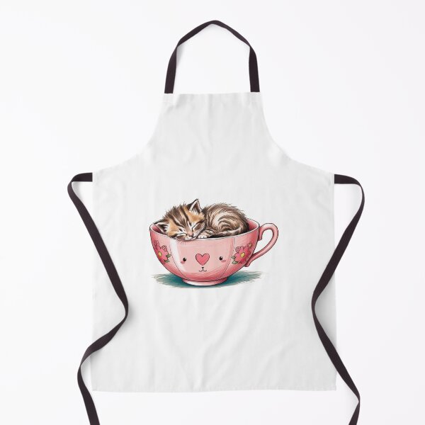 Item preview, Cat Sleeping in a Mug designed and sold by PinkiPop Studio.