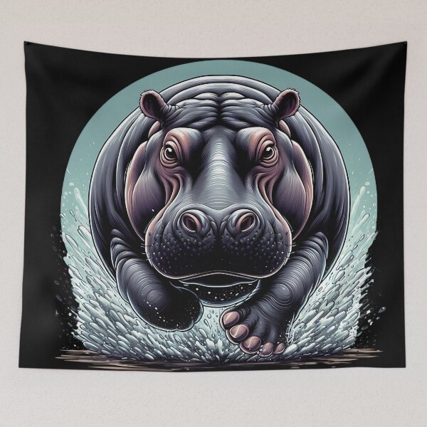 Item preview, Hippo Art #23 | Hippo Lovers designed and sold by ksgraphics222.
