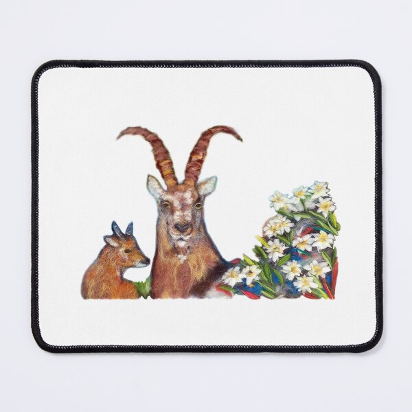 Item preview, Mountain landscape, ibexes, edelweiss designed and sold by FLEURDELAINE04.