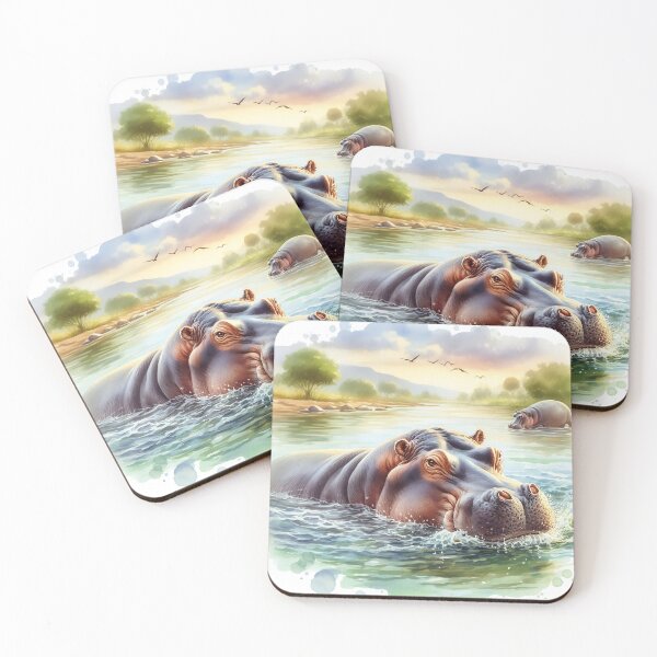 Item preview, Hippo Art #24 | Hippo Lovers designed and sold by ksgraphics222.