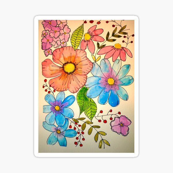 Whimsical Wildflowers Sticker