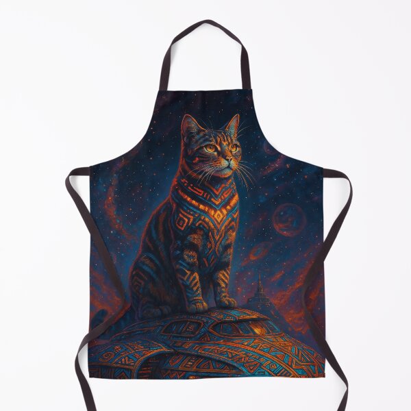 Item preview, Galactic Guardian - Afrofuturist Tabby on the Starsailor designed and sold by LesChatsArt.