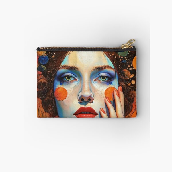 Item preview, A beautiful woman portrait painting inspired by Gustav Klimt designed and sold by Vintage Designs +.