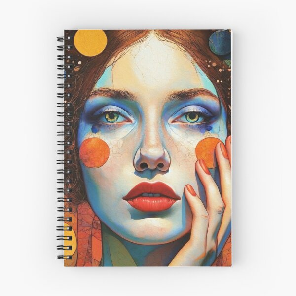 Item preview, A beautiful woman portrait painting inspired by Gustav Klimt designed and sold by Vintage Designs +.