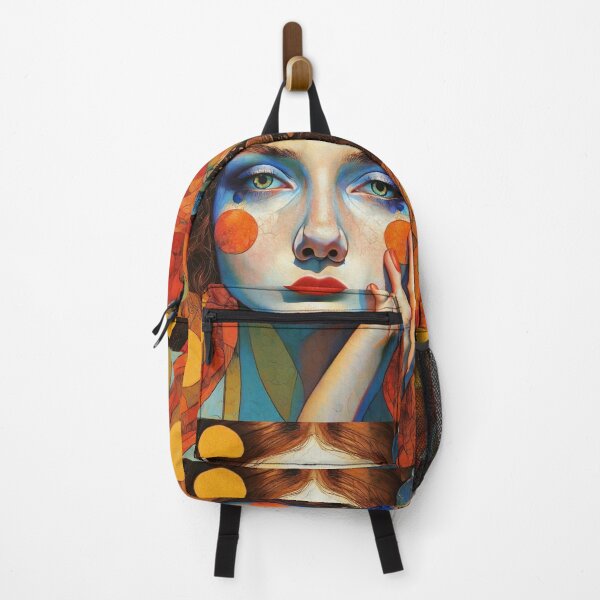 Item preview, A beautiful woman portrait painting inspired by Gustav Klimt designed and sold by Vintage Designs +.