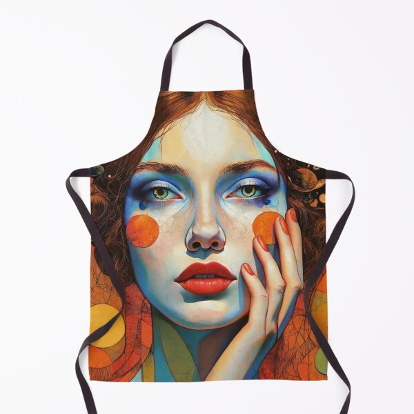 Item preview, A beautiful woman portrait painting inspired by Gustav Klimt designed and sold by Vintage Designs +.