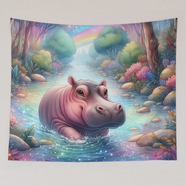 Item preview, Hippo Art #26 | Hippo Lovers designed and sold by ksgraphics222.