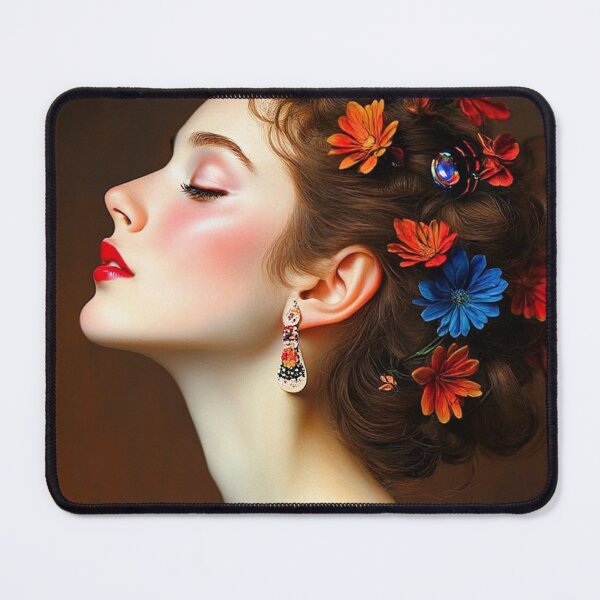 Item preview, A beautiful woman portrait painting inspired by Gustav Klimt designed and sold by Vintage Designs +.