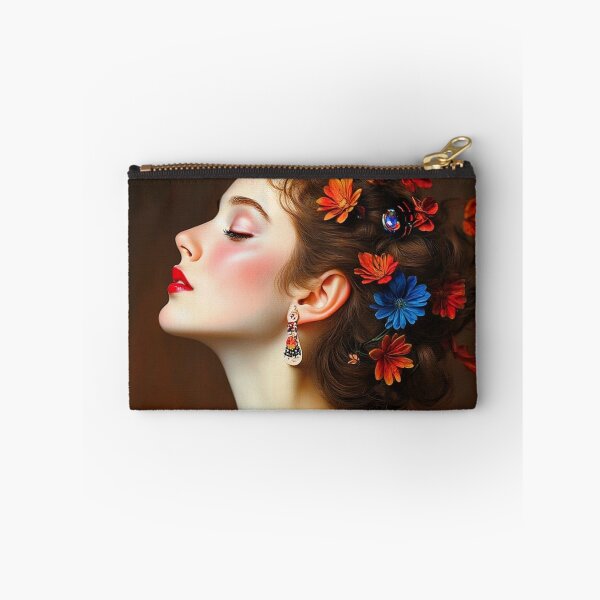 Item preview,  A beautiful woman portrait painting inspired by Gustav Klimt designed and sold by Vintage Designs +.