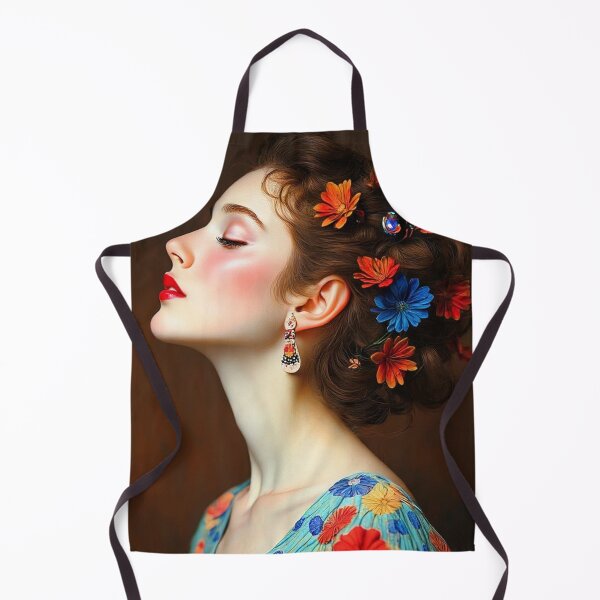 Item preview,  A beautiful woman portrait painting inspired by Gustav Klimt designed and sold by Vintage Designs +.