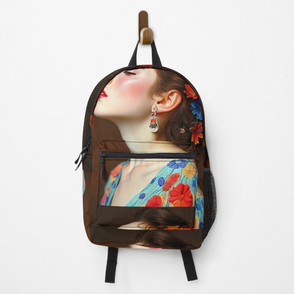 Item preview, A beautiful woman portrait painting inspired by Gustav Klimt designed and sold by Vintage Designs +.