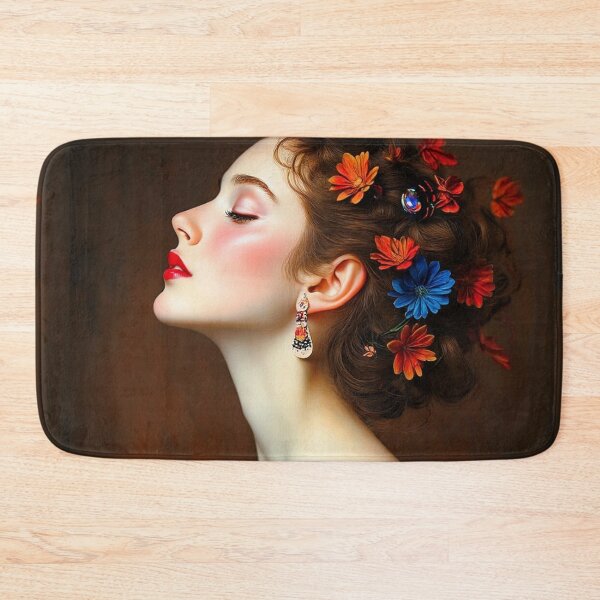 Item preview,  A beautiful woman portrait painting inspired by Gustav Klimt designed and sold by Vintage Designs +.