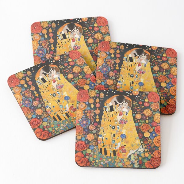Item preview, The lovers Kiss painting inspired by Gustav Klimt designed and sold by Vintage Designs +.