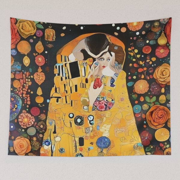 Item preview, The lovers Kiss painting inspired by Gustav Klimt designed and sold by Vintage Designs +.