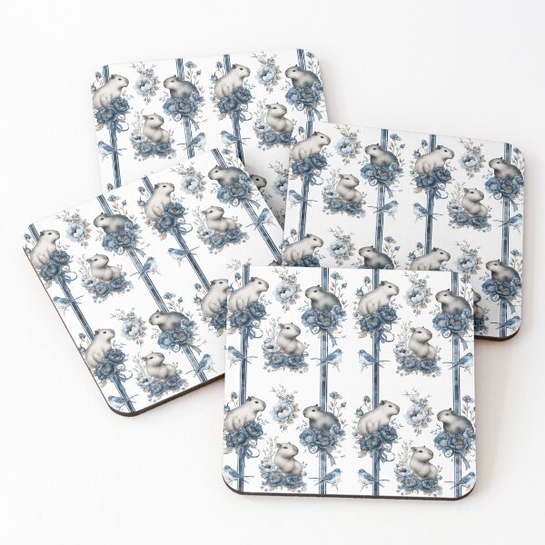 Item preview, Vintage Floral Capybara Pattern designed and sold by Seeding Serendipity.