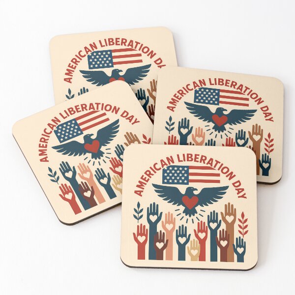 Item preview, American Liberation Day One Nation, Many Hands – Liberation Design designed and sold by MiniindY Pop.