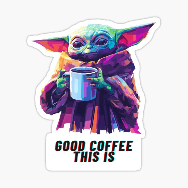 Vista previa del artículo con la obra «Taza de Café Yoda - Buen Café Este es», diseñado y vendido por MemeHodlr.
