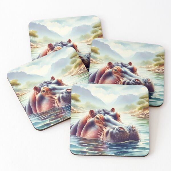 Item preview, Hippo Art #28 | Hippo Lovers designed and sold by ksgraphics222.
