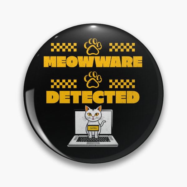 Item preview, Meowware Detected – Funny Hacker Cat Design designed and sold by Teacher2Nerds.