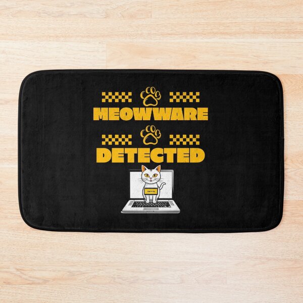 Item preview, Meowware Detected – Funny Hacker Cat Design designed and sold by Teacher2Nerds.