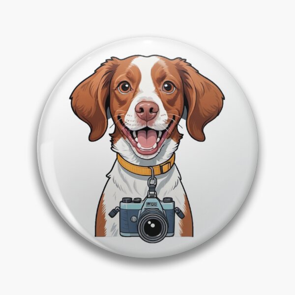Item preview, Funny Brittany Spaniel Portrait  - Comic Photographer Gift  -  Goofy Dog & Cat Owner Gifts – Humor Pet Lover Design  designed and sold by KoraTalks.