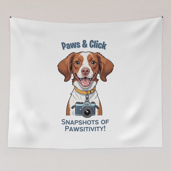 Item preview, Funny Brittany Spaniel Portrait  - Comic Photographer Gift  -  Goofy Dog & Cat Owner Gifts – Humor Pet Lover Design  designed and sold by KoraTalks.