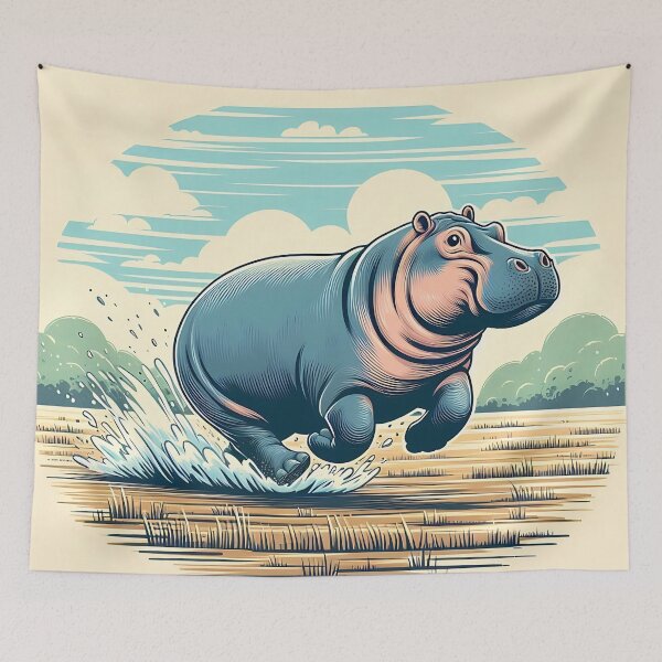 Item preview, Hippo Art #30 | Hippo Lovers designed and sold by ksgraphics222.