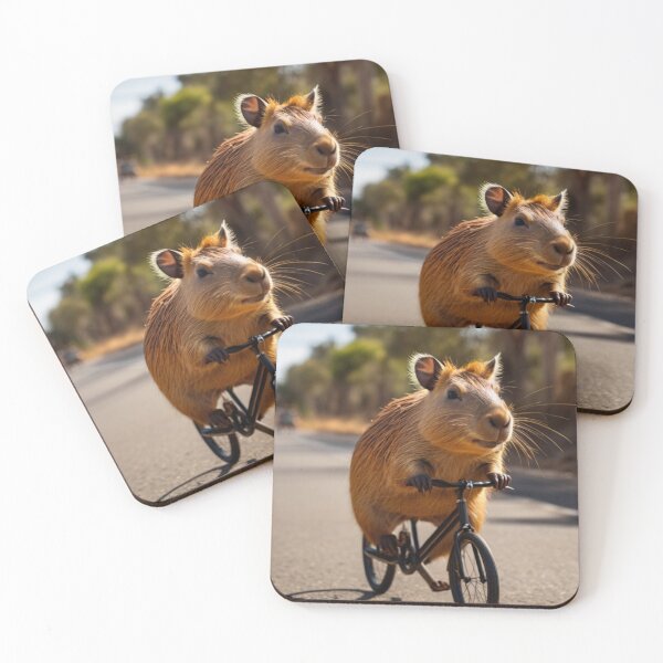 Item preview, Capybara on the Road – Pedaling into the Sunset designed and sold by Artitude Studio.
