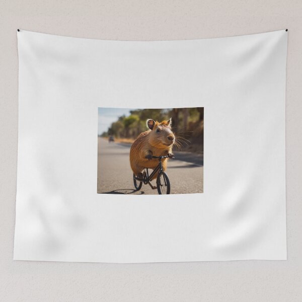 Item preview, Capybara on the Road – Pedaling into the Sunset designed and sold by Artitude Studio.