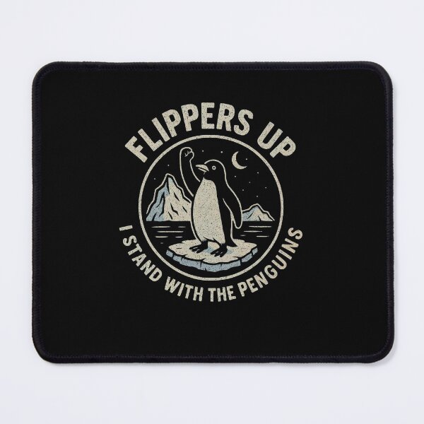 Item preview, Flippers Up I Stand With The Penguins Funny Anti Trump Against Tariffs designed and sold by Filek-mable.