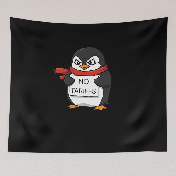 Item preview, No Tariffs Penguin Resist Penguins Flippers up designed and sold by SurrealArtSzysz.