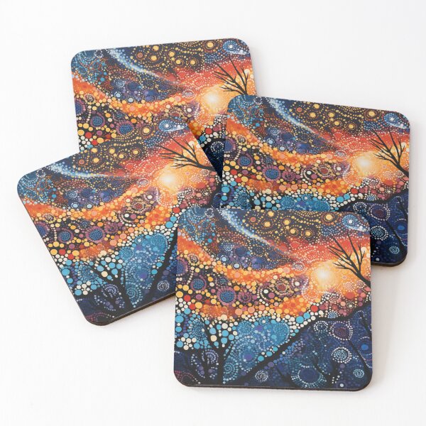 Item preview, Aboriginal Inspired Dot Art - The Beauty of the Sunset Haze designed and sold by GrinGalore.