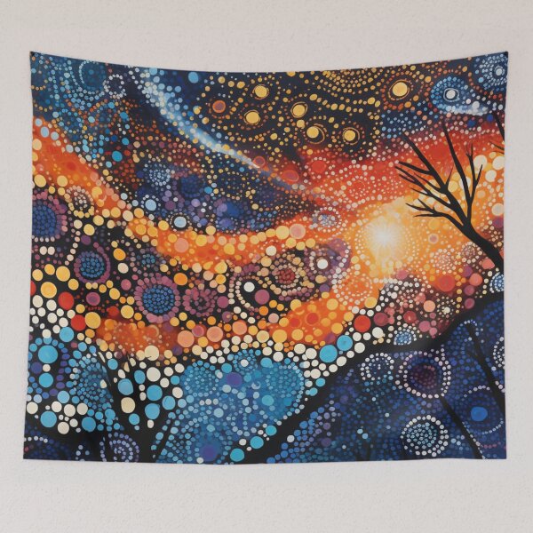 Item preview, Aboriginal Inspired Dot Art - The Beauty of the Sunset Haze designed and sold by GrinGalore.