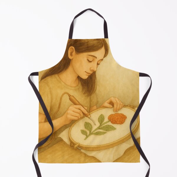 Item preview, Punch Needle Embroidery Girl Illustration designed and sold by Lacritsa .