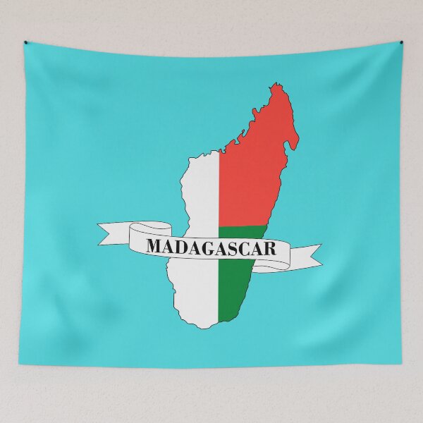 Item preview, Flag map of Madagascar designed and sold by visual adventures.